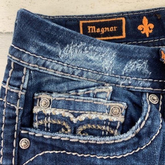 🤘NeW🎸 ROCK REVIVAL MAGNOR EASY SHORTS Size 28 - Picture 14 of 16